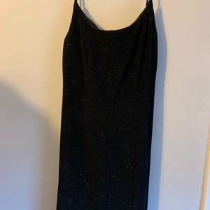 Black shimmer long dress